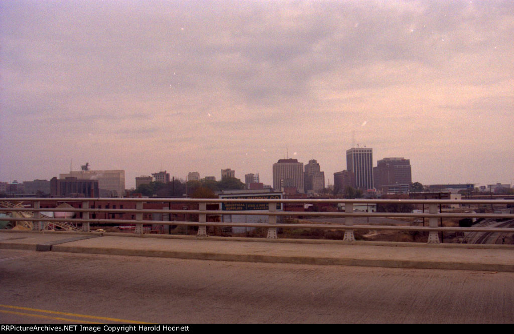 Downtown Raleigh skyline, as seen from Boylan Ave. bridge